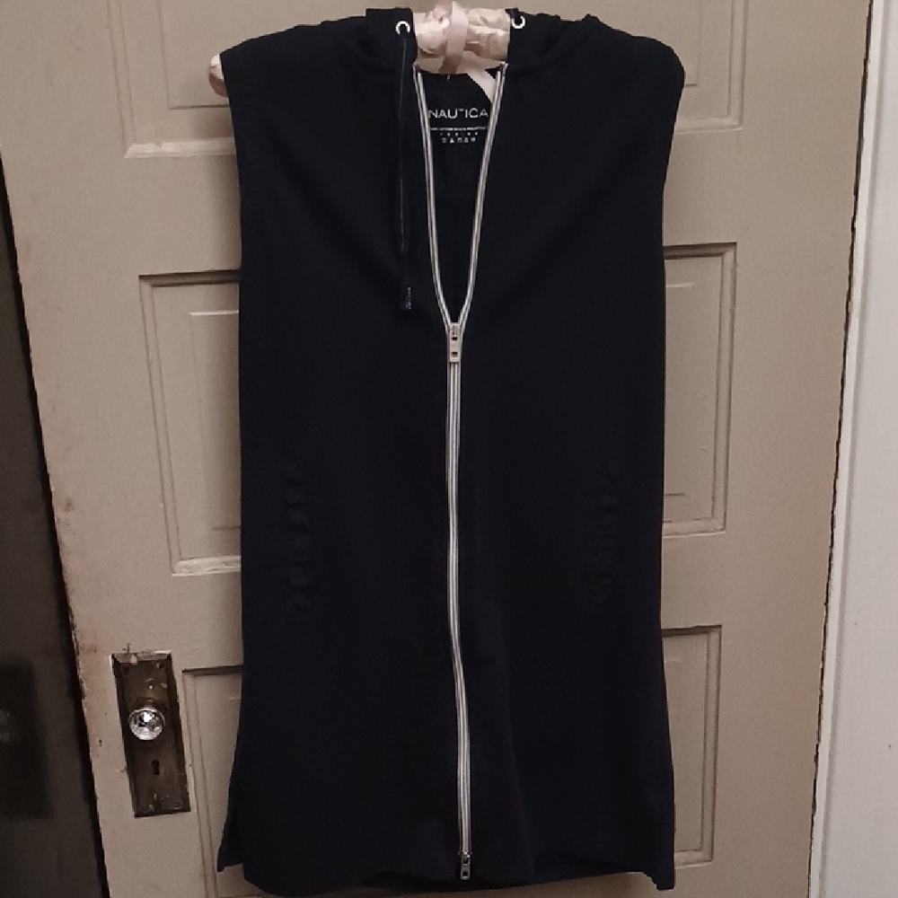 Nautica Navy Blue Sleeveless Hoodie